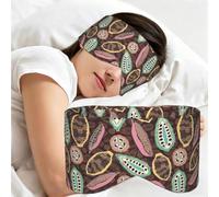 cabosse de cacao colorée, Masque de sommeil pour la maison, les voyages et le travail posté, couvrant entièrement les yeux et bloquant la lumière