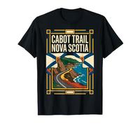 Cabot Trail Nouvelle-Écosse Drapeau du Canada Route côtière Voyage T-Shirt