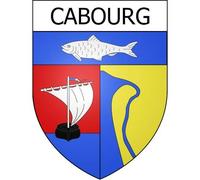 Cabourg 14 ville Stickers blason autocollant adhésif - Taille : 8 cm
