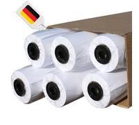 CABRO Lot de 6 rouleaux de papier traceur extra résistant 120 g/m² - 610 mm x 35 m - Gaine de 50 mm - Papier non couché et stable pour CAO, dessins techniques et plans