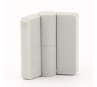 CABSAN Lot de 6 Paumelles gauche tirante en nylon gamme 2 pour cabines sanitaires 10 mm avec porte en applique coloris gris RAL 7038