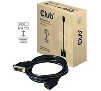 Club3D Câble adaptateur DVI→HDMI CAC-1211 DVI‑D 24+1 mâle – HDMI‑A femelle 2 m noir HDMI 1.4 4K30