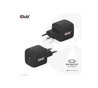 CAC-1909 - Adaptateur secteur - Technologie PPS et GaN - 45 Watt - 3 A - PD 3.0 - 2 connecteurs de sortie (2 x USB-C) - sur le câble : USB-C - Union