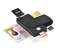 CAC Smart Card Reader, 5 in 1USB SIM/SD/TF/ID/IC Card Adapter