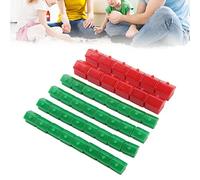 CaCaCook 40 Pièces Pièces de Rechange pour Jeu de Famille Pièces de Rechange pour Jeu D'Hôtel Hôtel Rouge et Maisons Vertes Supplément Accessoires Jeu de Monopoly en Plastique