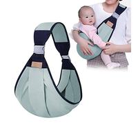 CaCaCook Écharpe porte-bébé pour nouveau-nés réglable 3D écharpe porte-bébé enveloppant avec bretelles épaisses pour nouveau-nés vert Léger