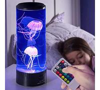 CaCaCook Lampe à lave méduse, lampe méduse, lampe méduse, lampe d'aquarium, changement de couleur, lumière d'ambiance avec télécommande, pour enfants, adultes, maison,