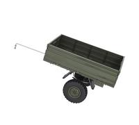 CaCaCook Remorque de voiture télécommandée pour modèle Unimog P06 avec télécommande, métal amélioré, accessoires inclus (vert)