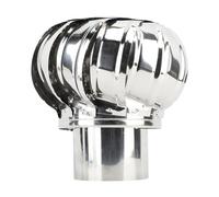 CaCaCook Spinner de cheminée en acier inoxydable sans capot, rotatif, mouvement supérieur, chapeau, couvercle pour tuyau de cheminée, capot de cheminée - protection contre la pluie (20 cm)