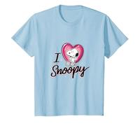 Cacahuètes - I Heart Snoopy T-Shirt, Enfant, Bleu Céleste, 8 Ans