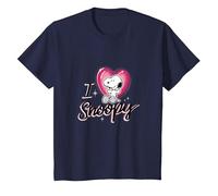 Cacahuètes - I Heart Snoopy T-Shirt, Enfant, Bleu Marine, 10 Ans