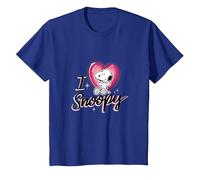 Cacahuètes - I Heart Snoopy T-Shirt, Enfant, Bleu Royal, 4 Ans