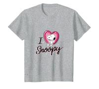 Cacahuètes - I Heart Snoopy T-Shirt, Enfant, Gris Chiné, 6 Ans