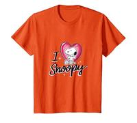 Cacahuètes - I Heart Snoopy T-Shirt, Enfant, Orange, 8 Ans