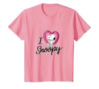 Cacahuètes - I Heart Snoopy T-Shirt, Enfant, Rose, 3 Ans