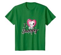 Cacahuètes - I Heart Snoopy T-Shirt, Enfant, Vert Kelly, 12 Ans