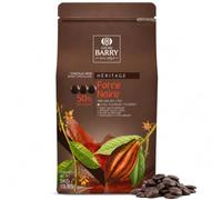 Cacao Barry Force Noire Chocolat 50% en pistoles - 5kg | Chocolat de couverture noir équilibré, idéal pâtisserie confiserie, format professionnel, goût intense, sachet refermable