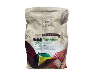 Cacao Barry - Tanzanie 75% Origine Rare chocolat noir de couverture pistoles 2,5 kg