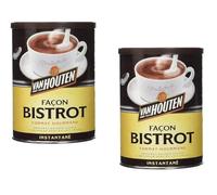 Cacao Façon Bistro Van Houten En Poudre pour Boissons Cacaotées Instantanées Soluble - Boîte Format Familial de 425g - Lot de 2