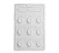 Cacao Orange Segments Moule Chocolat 9 cavité, PVC, 17 x 26 x 1.5 cm