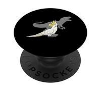 Cacatoès à crête de soufre avec T Rex Shadow Bird Lovers PopSockets PopGrip Adhésif