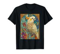 Cacatoès coloré avec Style Floral Art Nouveau T-Shirt
