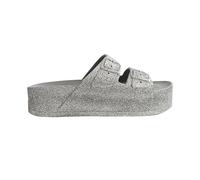 CACATOES Sandales compensées Femme Caipirinha Glitter Taille 35/36 Couleur Cool Grey