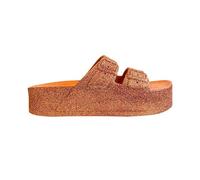 CACATOES Sandales compensées Femme Caipirinha Glitter Taille 38 Couleur Sahara