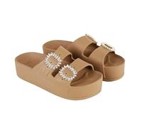 CACATOES Sandales compensées Femme Caipirinha Lindo Taille 41/42 Couleur Camel