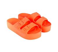 CACATOES Sandales compensées Femme Caipirinha Liso Taille 38 Couleur Orange Fluo