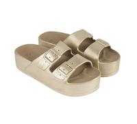 CACATOES Sandales compensées Femme Caipirinha Metallic Taille 39 Couleur Gold