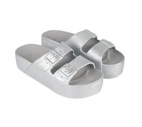 CACATOES Sandales compensées Femme Caipirinha Metallic Taille 41/42 Couleur Silver