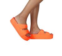 CACATOES Sandales compensées Femme Caipirinha Neon Taille 38 Couleur Orange Fluo