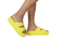 CACATOES Sandales compensées Femme Caipirinha Neon Taille 38 Couleur Yellow Fluo