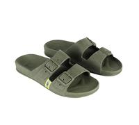 CACATOES Sandales plates Homme BANGO - Claquettes confortables et antidérapantes - Kaki - 44