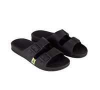 CACATOES Sandales plates Homme BANGO - Claquettes confortables et antidérapantes - Noir - 44