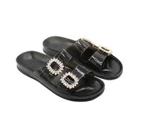 CACATOES Sandales plates Mixte Anjo Lindo Taille 37 Couleur Black