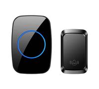 Cacazi-Sonnette De Porte Étanche Sans Fil,Sonnette D'extérieur,Bouton Intelligent,Alarme De Sécurité Pour Maison Intelligente,Prise Eu,Us,Uk,Au,Auto 62 - Type 1tr X 1re Black