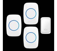 Cacazi-Sonnette De Porte Étanche Sans Fil,Sonnette D'extérieur,Bouton Intelligent,Alarme De Sécurité Pour Maison Intelligente,Prise Eu,Us,Uk,Au,Auto 62 - Type 1tr X 3re White