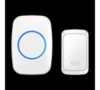 Cacazi-Sonnette De Porte Étanche Sans Fil,Sonnette D'extérieur,Bouton Intelligent,Alarme De Sécurité Pour Maison Intelligente,Prise Eu,Us,Uk,Au,Auto 62 - Type 1tr X 1re White