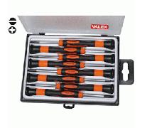 Cacciaviti de précision FL+FH Phillips, 8 Pièces, Acier CR-V, VALEX
