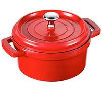 CACEROLA ROJA ALUMINIO FUNDIDO D.14 CMS