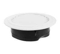 Cache Aération Rond en ABS Blanc avec Persiennes et Filtre Intégré | Grille 184mm, Sortie de Soffite pour Salle de Bain, Maison, Bureau et Garage