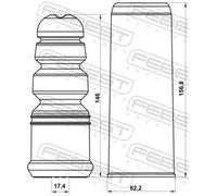 Cache-amortisseur Essieu arrière ADSHB-8K5R-KIT FEBEST pour AUDI A4 B7 A6 C6