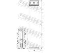 Cache-amortisseur Essieu arrière FDSHB-KUGIIR-KIT FEBEST pour FORD KUGA II