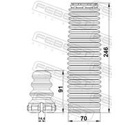 FEBEST Kit de protection d'amortisseur Kit De Protection d'Amortisseur Essieu