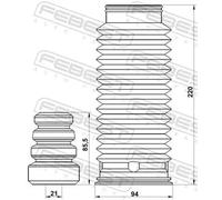 Cache-amortisseur Essieu avant SZSHB-GVIIF-KIT FEBEST pour SUZUKI
