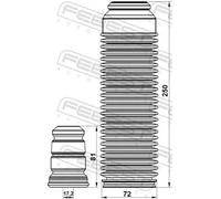 FEBEST SZSHB-RW415F-KIT Kit de protection contre la poussière, amortisseur pour