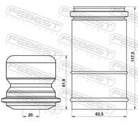 Cache-amortisseur Essieu avant VLSHB-S40F-KIT FEBEST pour MITSUBISHI VOLVO
