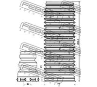 Cache-amortisseur Essieu avant VWSHB-TIGIF-KIT FEBEST pour VW SEAT SKODA AUDI